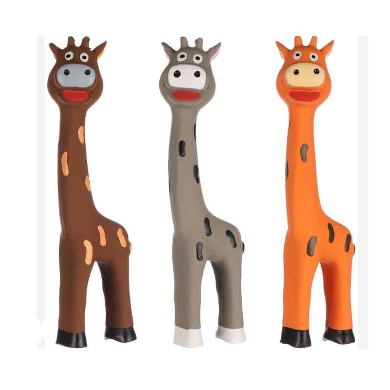 Animalis - Jouet Peluche et Corde Anneau Tressée Girafe pour Chien - 32cm