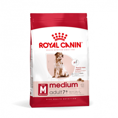 Croquettes pour chien moyen adulte Royal Canin 7+