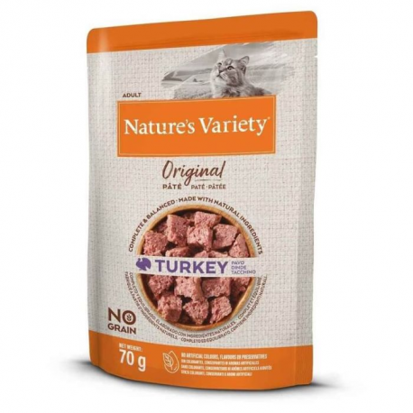 Nature's Variety Humide pour Chat No Grain(sans céréales) à la Dinde 70 Gr