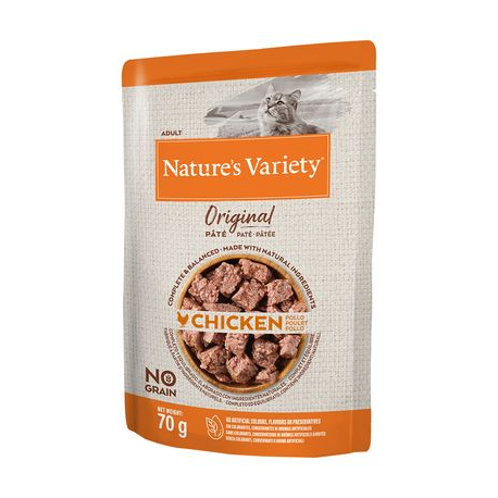 Nature's Variety Humide pour Chat No Grain(sans céréales) au Poulet 70 Gr