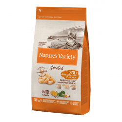 Nature's Variety pour chat Selected(sans céréales) Stérilisé au Poulet 1,25Kg