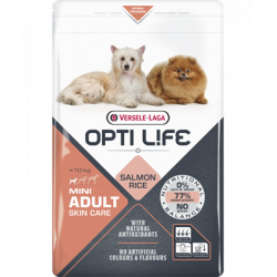 Croquettes pour petit chien au saumon Opti Life Adult Skin Care
