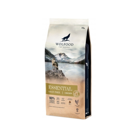 Wolfood essential poulet grain free 14kg