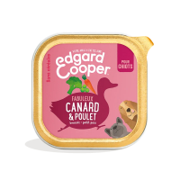 Barquette Edgard et Cooper Chiot Canard Poulet 150 Gr