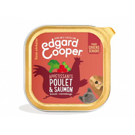 Barquette Edgard et Cooper Senior Poulet Saumon 150 Gr