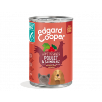 Boite humide Edgard et Cooper Senior Poulet Saumon, Brocoli 400 Gr