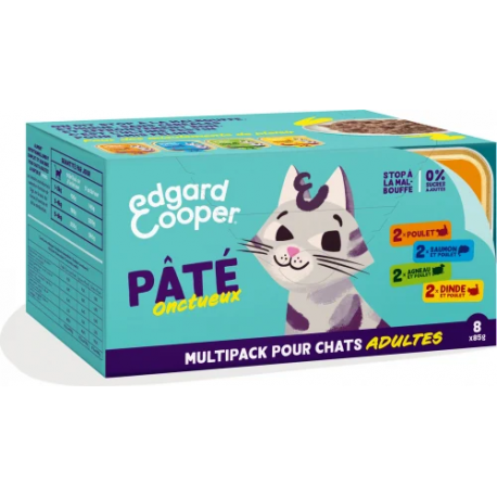 Edgard et Cooper Chat Multipack paté 8 * 85 Gr