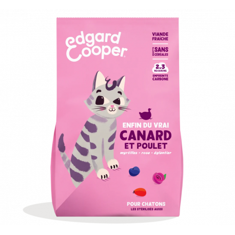 Croquette Edgard et Cooper Chaton Canard Poulet 2 Kgs