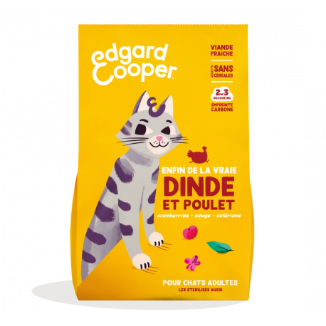 Croquette Edgard et Cooper Chat Dinde Poulet 2 kGS