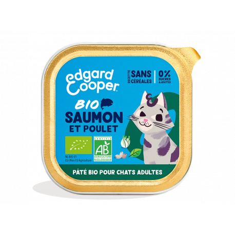 Boite Adulte Paté Organic 85 Gr : POULET SAUMON