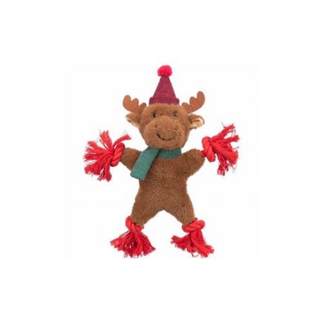 Xmas renne, en peluche/corde, 32 cm