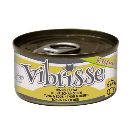 Boite humide pour chaton vibrisse Thon avec Oeuf 70g