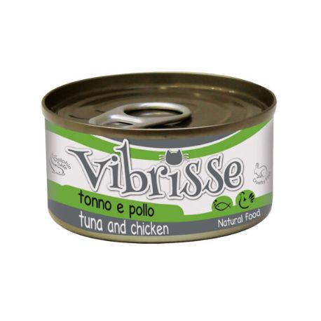 Boite humide pour chat vibrisse Thon avec Poulet 70 g