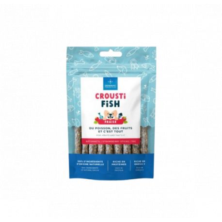 Friandises pour chien croustifish batonnets fraise