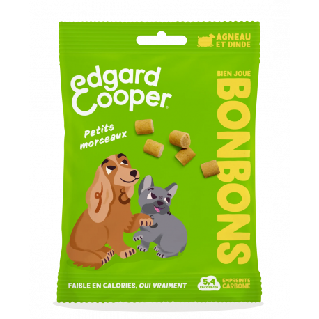 Friandises Edgar et Cooper Bonbons bien joué agneau et dinde small 50g