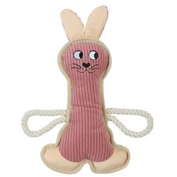 Peluche pour chien buddy lapin rose