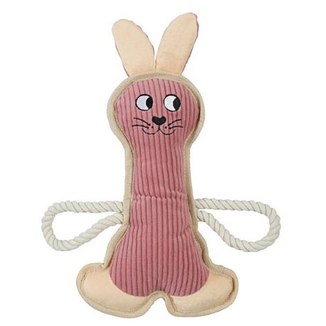 Peluche pour chien buddy lapin rose