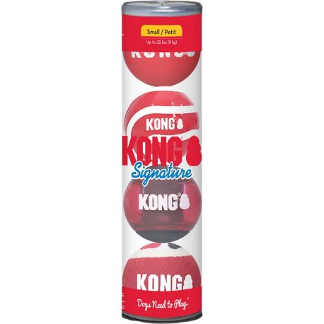 Jouet kong signature balls 4-pk assorted S