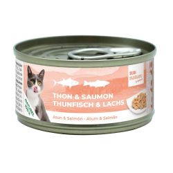 Boite humide pour chat Bubi Nature, thon/saumon, 70g