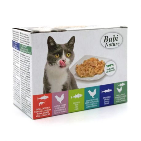 Multi-Pack humide chat Bubi Nature, 6x70g