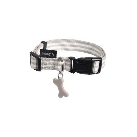 Collier pour chien stripe taupe