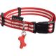 Collier pour chien stripe rouge