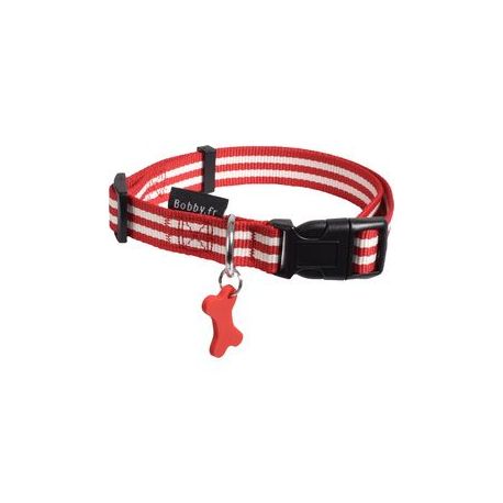 Collier pour chien stripe rouge