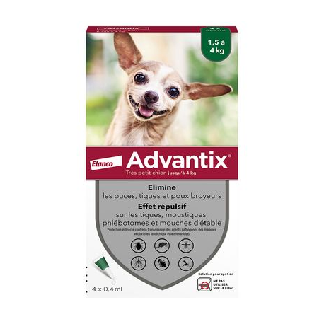 Pipettes Advantix pour très petit chien