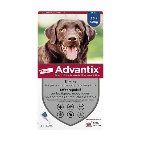 Pipettes Advantix pour grand chien