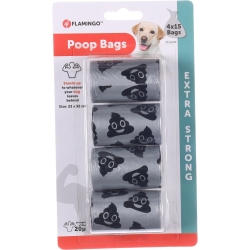 Sac a Crottes Poop Argent 4x15 pcs