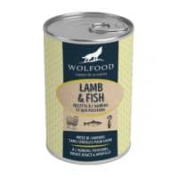 Wolfood Boite pour chien Agneau et Poisson 400Gr